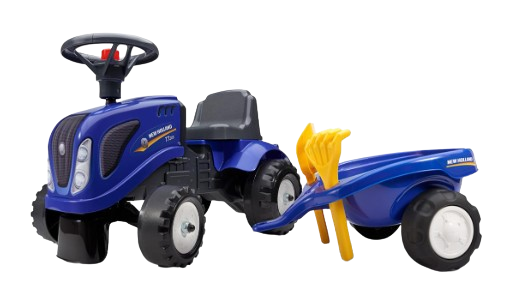 Juguete Tractor NH Modelo T7.315 Con Remolque Azul 1-3 Años 