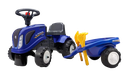 Juguete Tractor NH Modelo T7.315 Con Remolque Azul 1-3 Años 