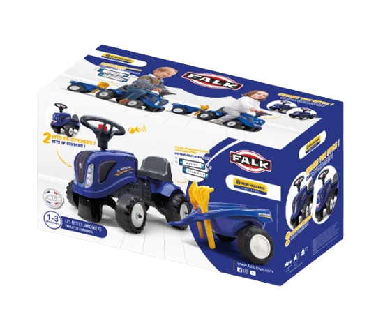 Juguete Tractor NH Modelo T7.315 Con Remolque Azul 1-3 Años 