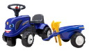 Juguete Tractor NH Modelo T7.315 Con Remolque Azul 1-3 Años 