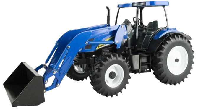 Juguete Tractor New Holland T6070 1:16 Con Cargador Frontal