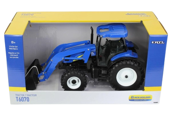 Juguete Tractor New Holland T6070 Con Cargador Frontal