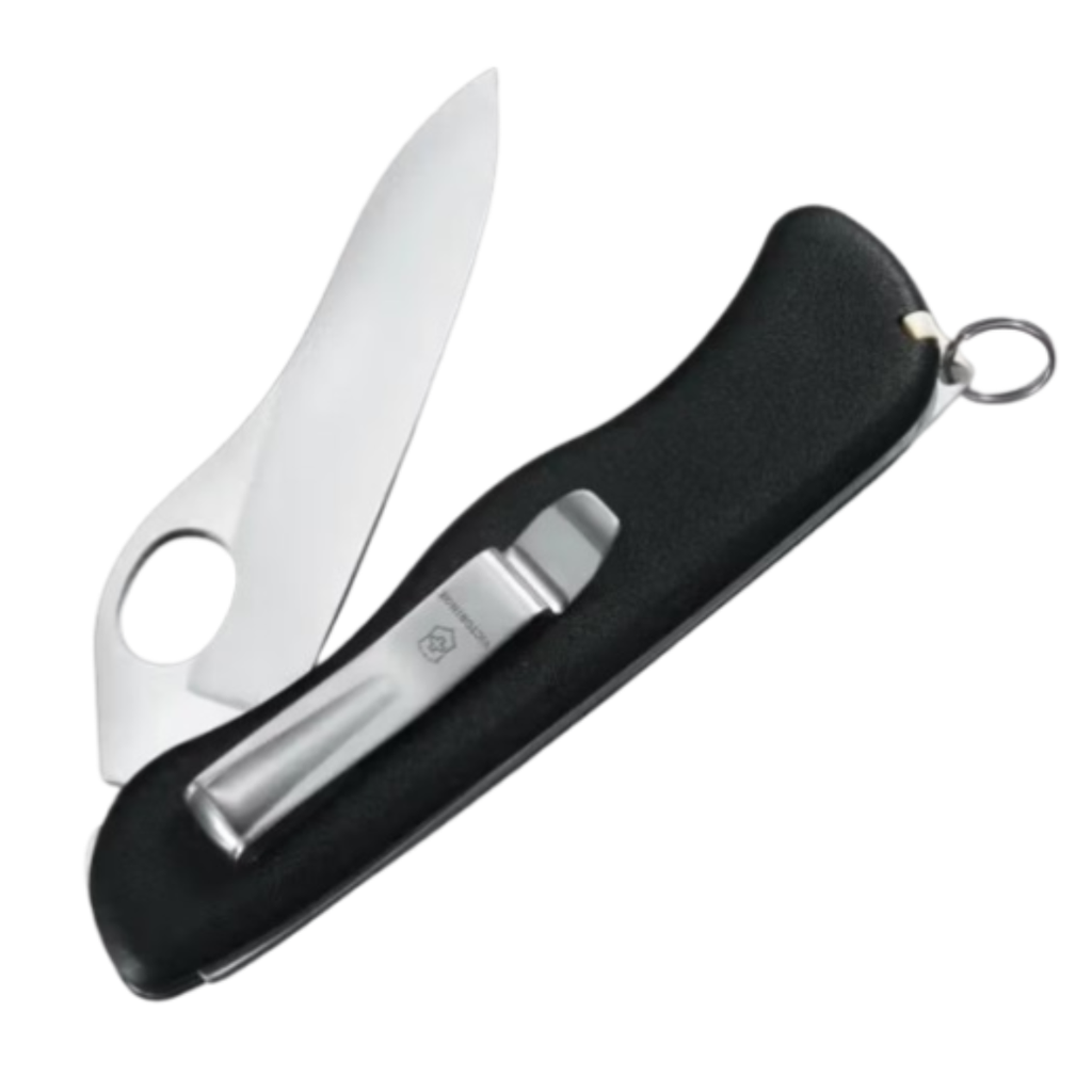 Navaja Bloqueo Sentinel Hja Lisa Negra Con Clip