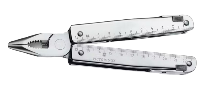Pinza Multiherramienta SWISS TOOL X Victorinox 26 Funciones Con Funda De Piel Negra