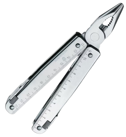 Pinza Multiherramienta SWISS TOOL X Victorinox 26 Funciones Con Funda De Piel Negra