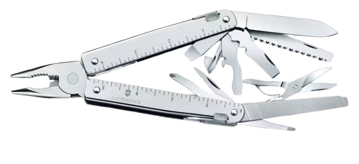 Pinza Multiherramienta SWISS TOOL X PLUSS Victorinox Con Herramienta De Maneral y Funda De Nylon 37 Funciones
