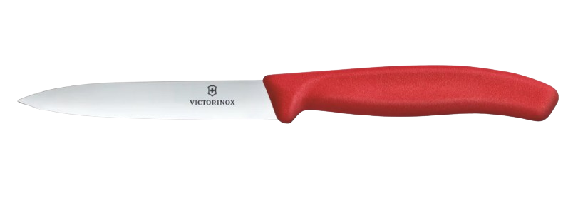 Cuchillo Mondador 10cm Corte Recto Rojo Victorinox