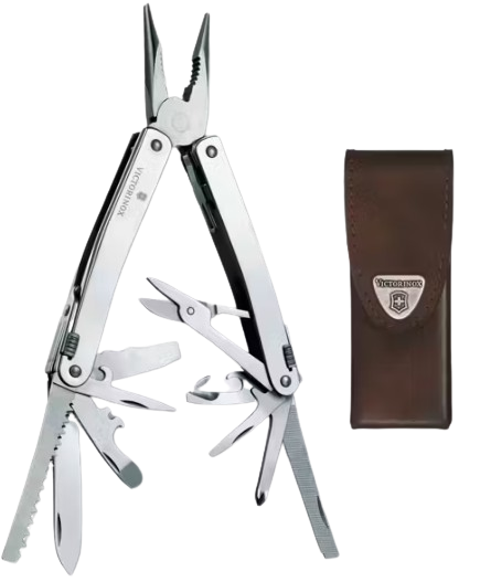 Swiss Tools Spirit X En Estuche Piel Café Victorinox